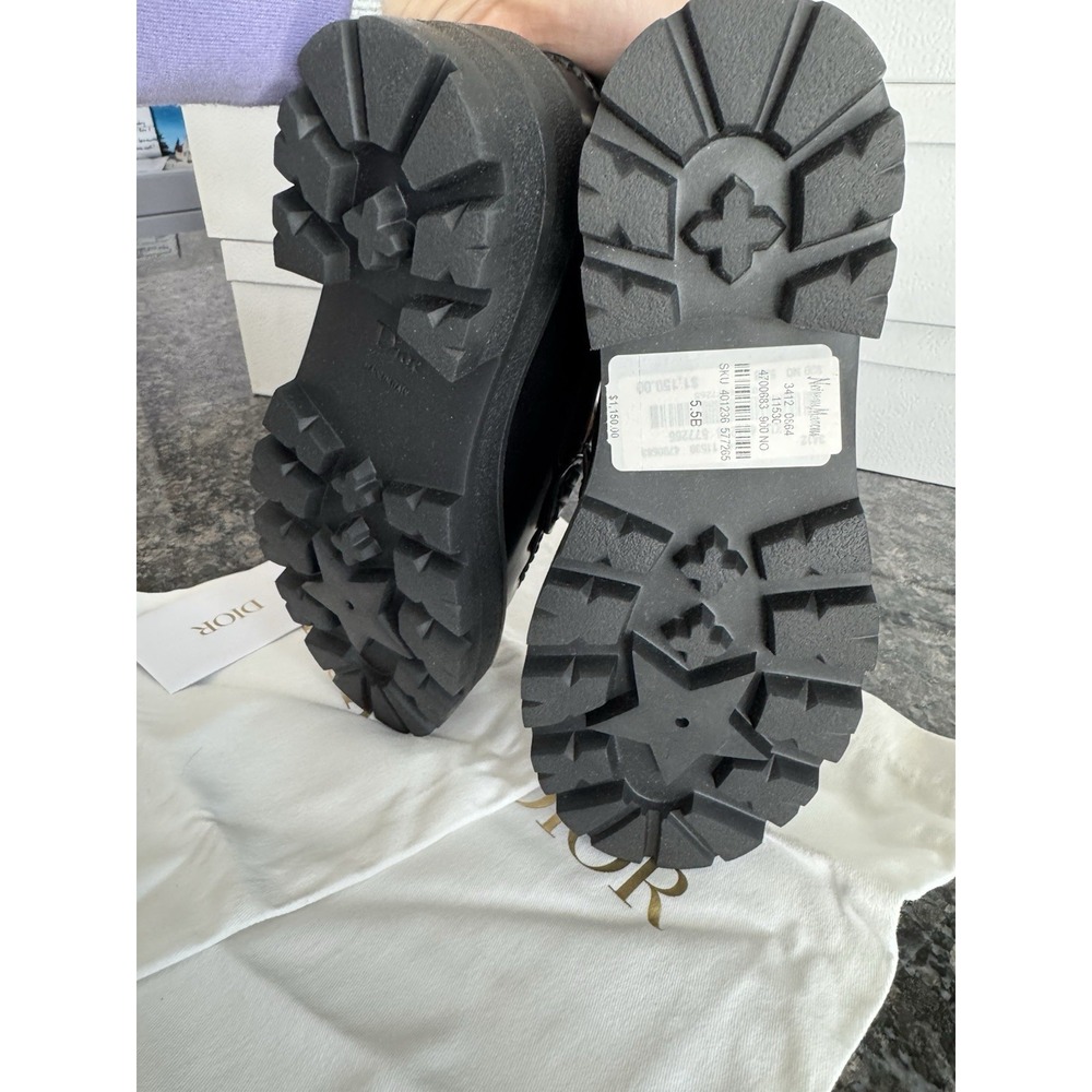 Dior Boy Platform Loafer $1150 Black Leather Dress Lug Shoes. NWB Sz 35.5 US 5.5 - Picture 11 of 16